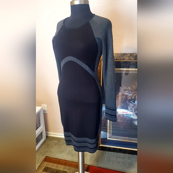*NWT* MAX STUDIO BLACK & CHARCOAL SWEATER DRESS SIZE MEDIUM - Picture 6 of 6